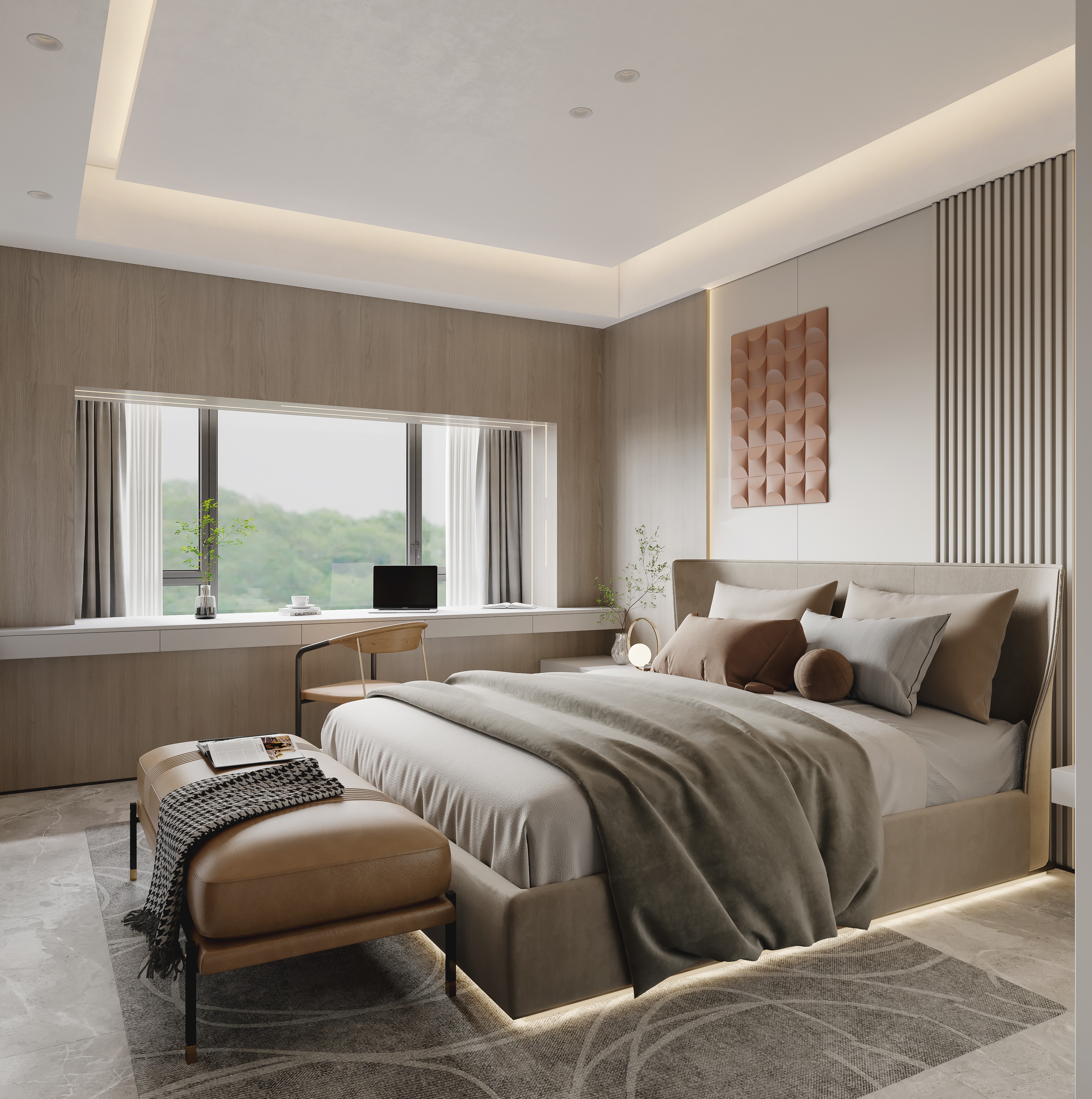 深圳口山全案设计：壹城中心璞誉府，时尚与温馨并存-6