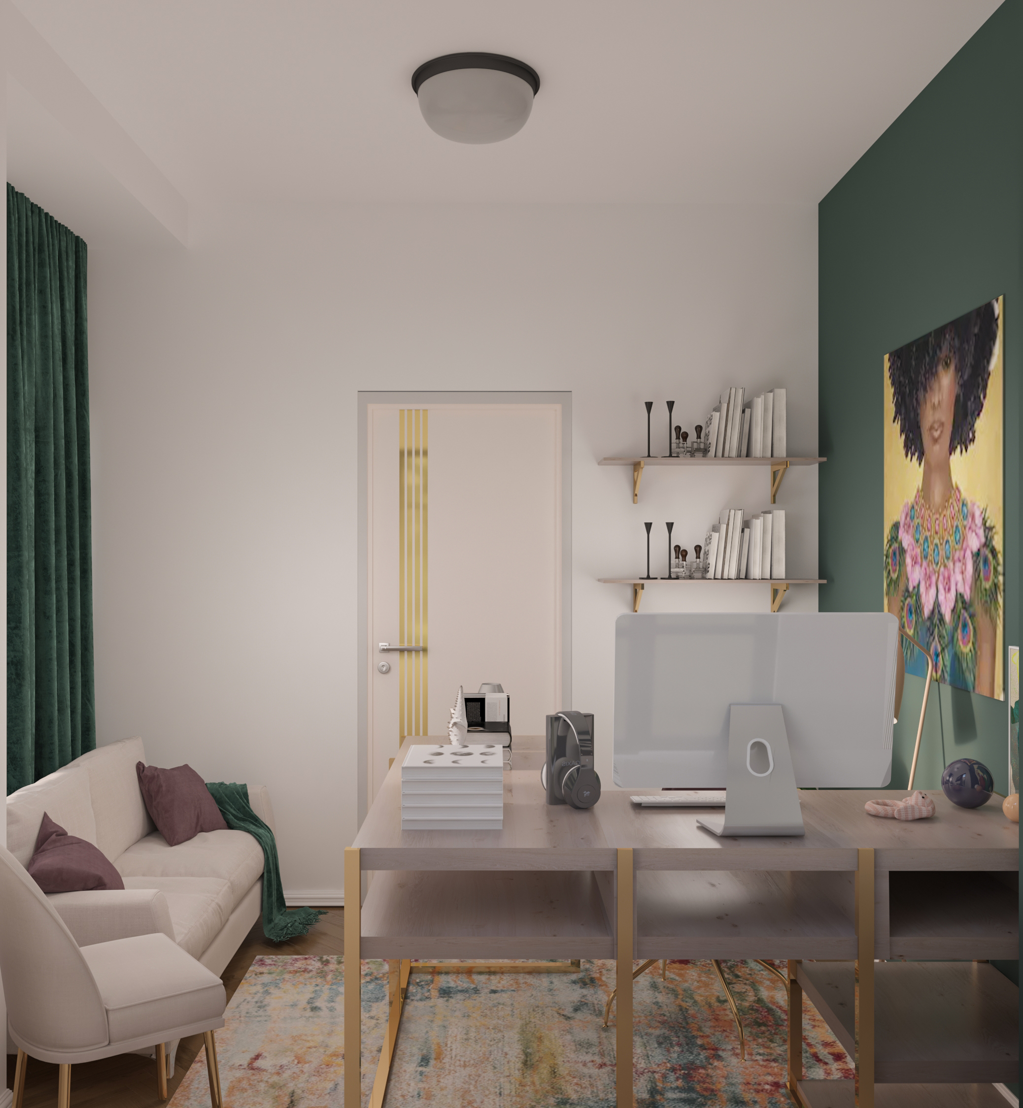 Feminine Office Design-6