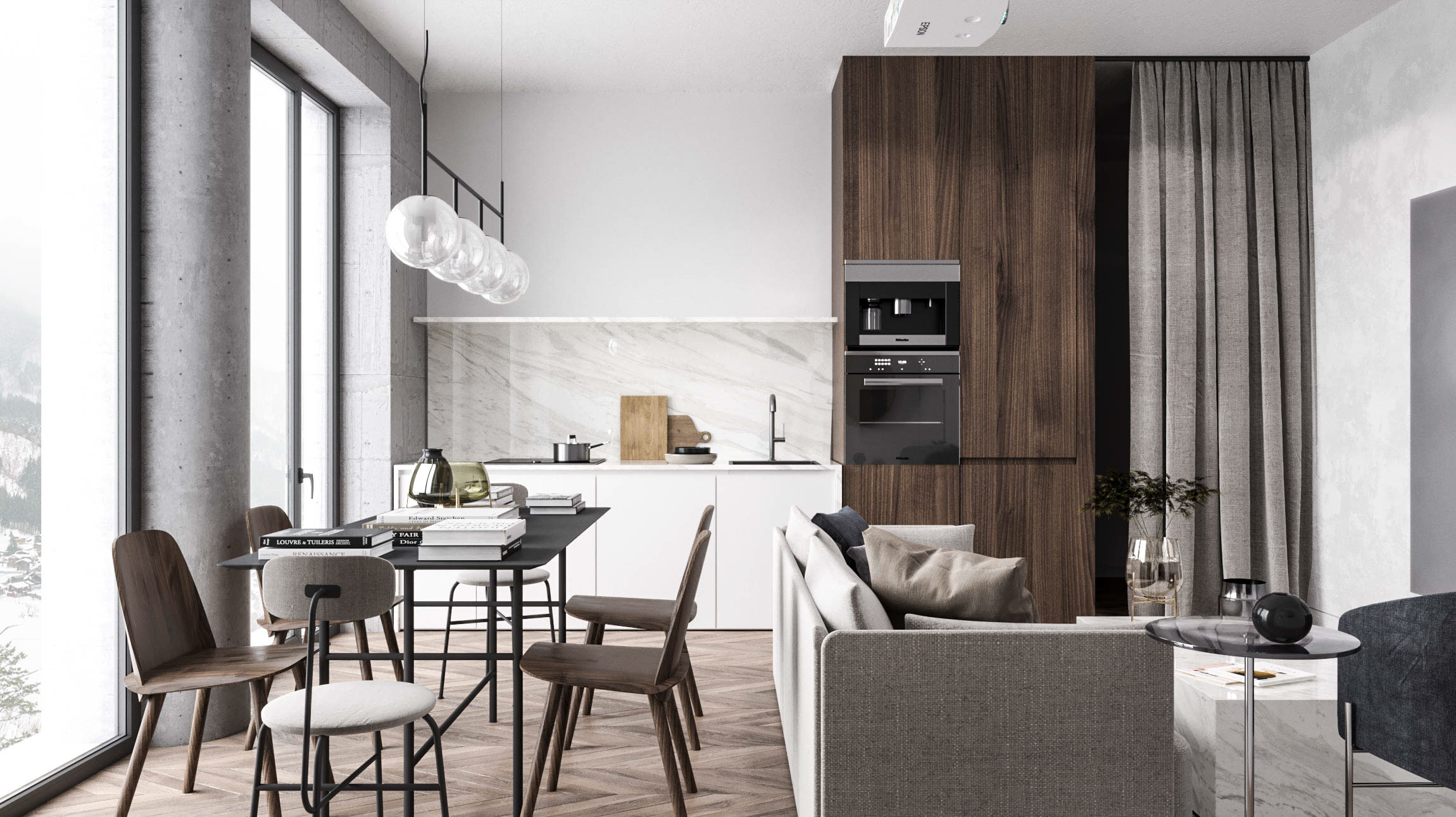 尼卡·布兹科 61 平米简约空间设计-0