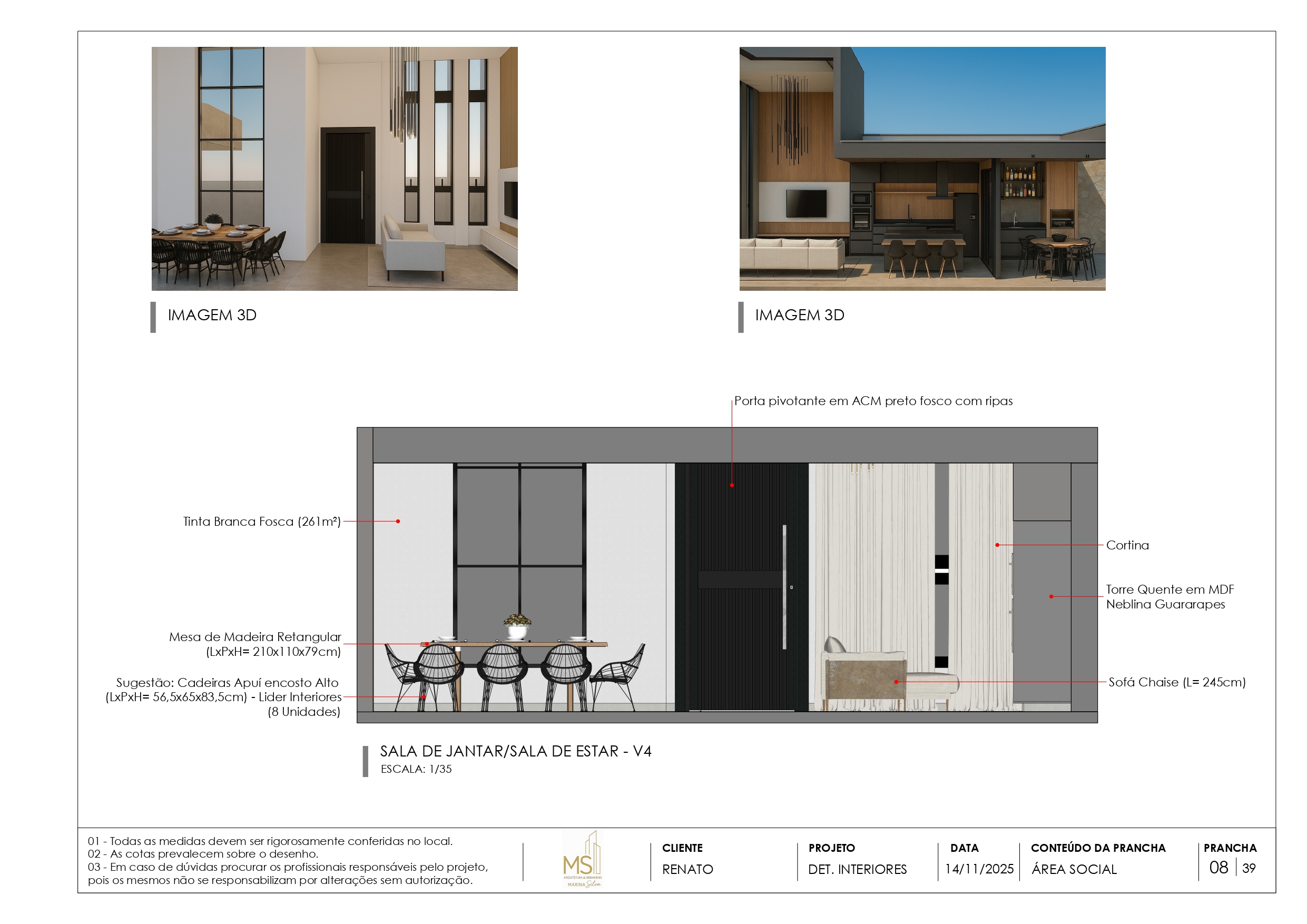DETALHAMENTO DE INTERIORES CASA R-7