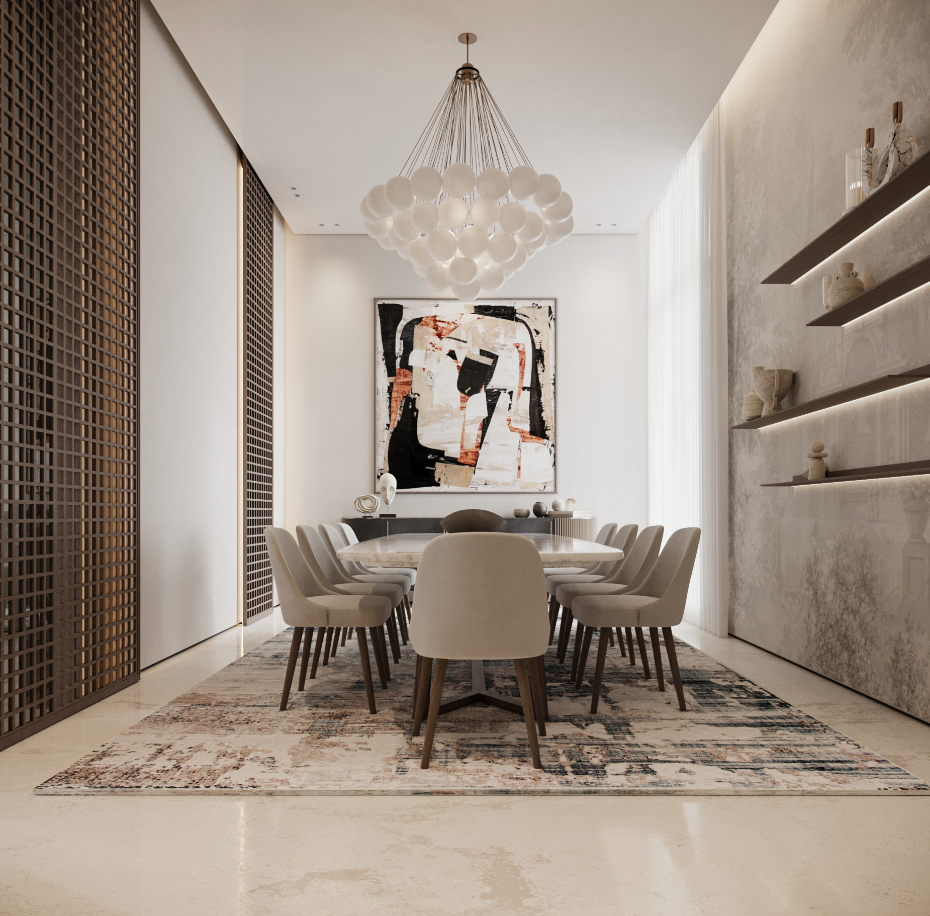Modern Reception·KSA Villa 一层设计丨Yara Ayman & Mohammed Ayman-8