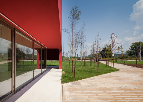 Casa das Artes art and culture centre with bright red walls-22