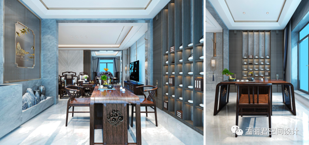 绿城玫瑰园别墅 · 中式轻奢的诗意生活丨中国淄博丨孟丽君空间设计-10