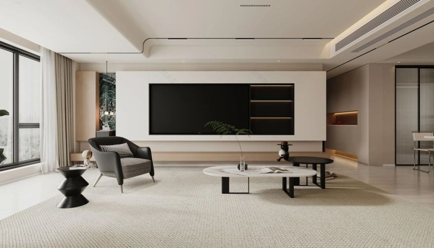 悬浮式电视背景墙设计-37