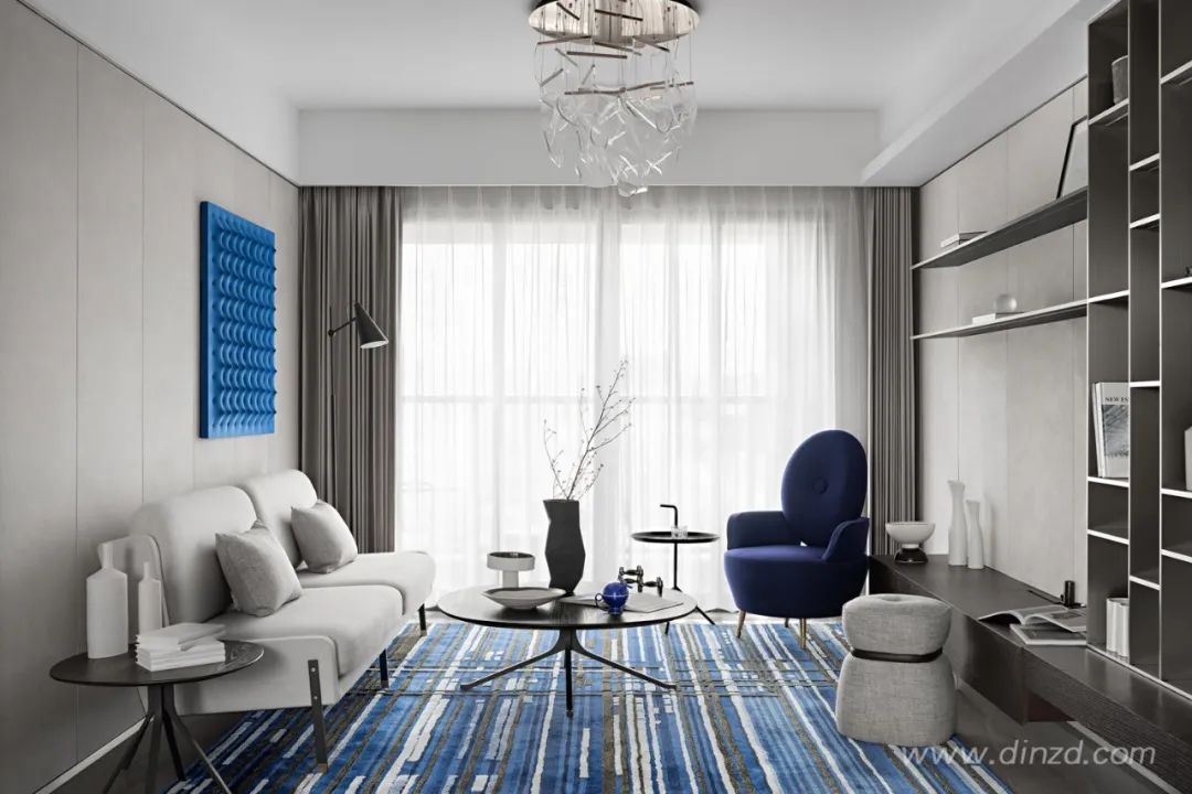 方直·彩虹公馆 | 现代轻奢的蓝色魅力-2