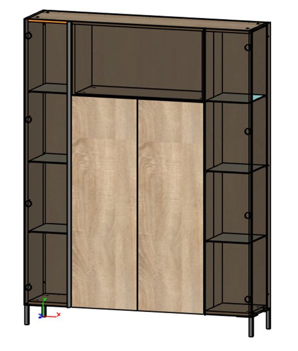 办公室书柜和工作台-6