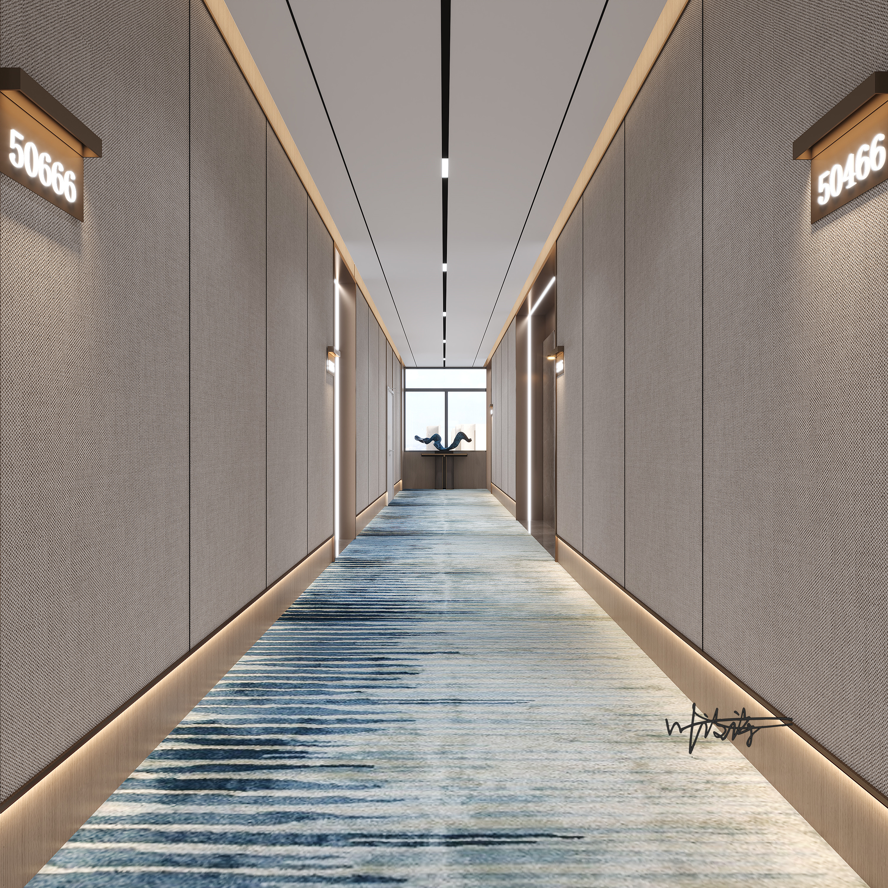 酒店设计|现代原木酒店客房-8