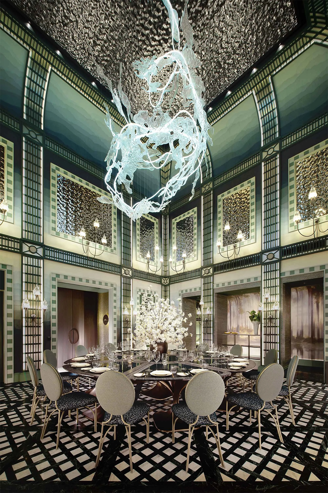 香港全新超级豪宅「天御 THE LEGACY」法式餐厅丨中国香港丨法国设计师Jean  Louis Deniot-16