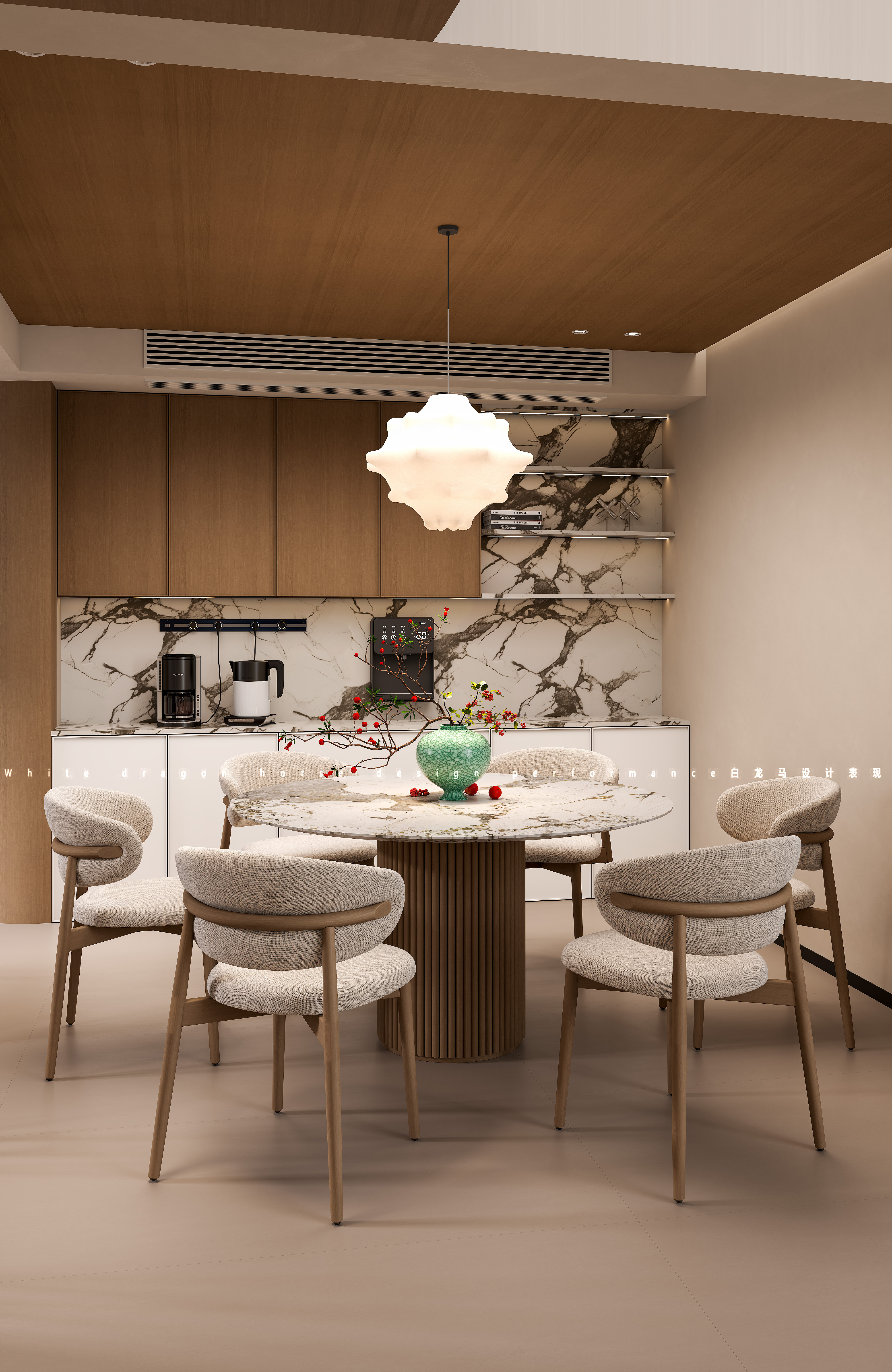 现代挑空别墅白龙马效果图丨白龙马设计与表现效果图-3