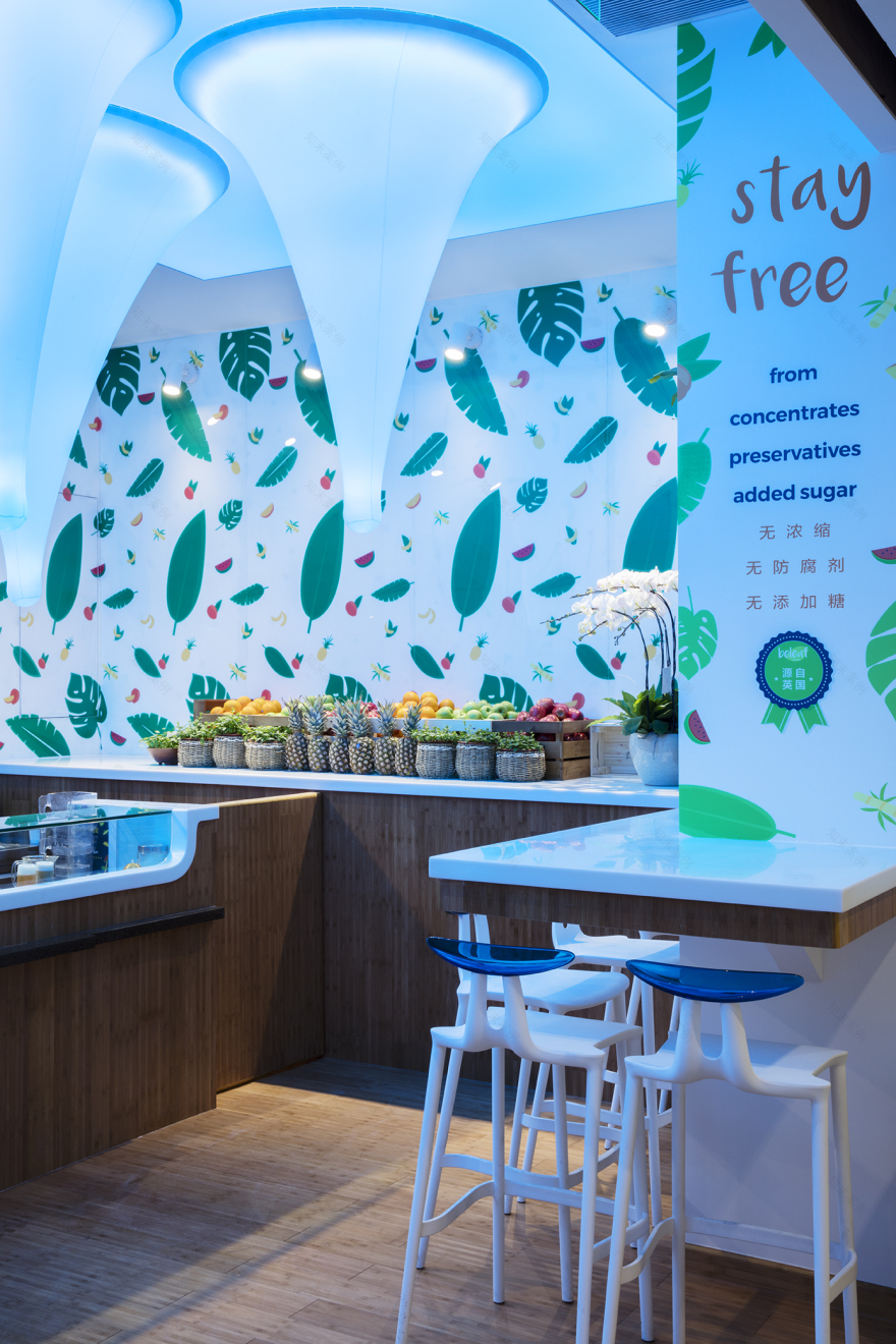 杭州 Beleaf 果汁吧 | 活力四溢的雨滴灯光设计-13
