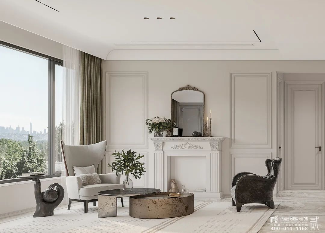 天樾书院 x 尚层作品 | 420㎡叠拼别墅，法式复古与现代诧寂的隔空碰撞，灵魂交融，各生欢喜！-8