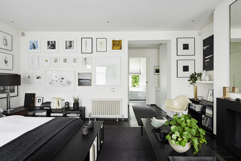 伦敦时尚黑白风格维多利亚式联排别墅-9