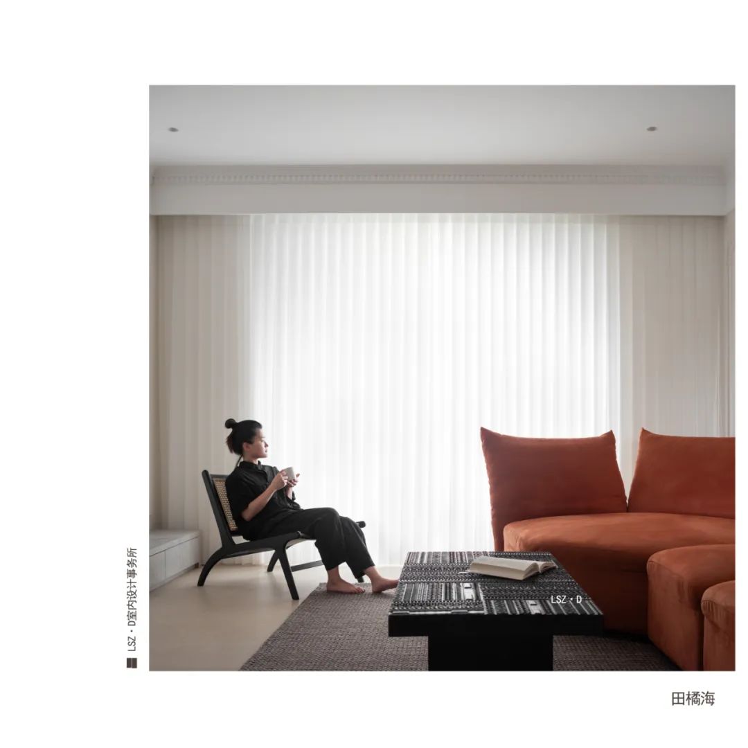 蓝色海洋中的橘红浪漫·田橘海室内设计案例丨LSZ·D 室内设计事务所-0