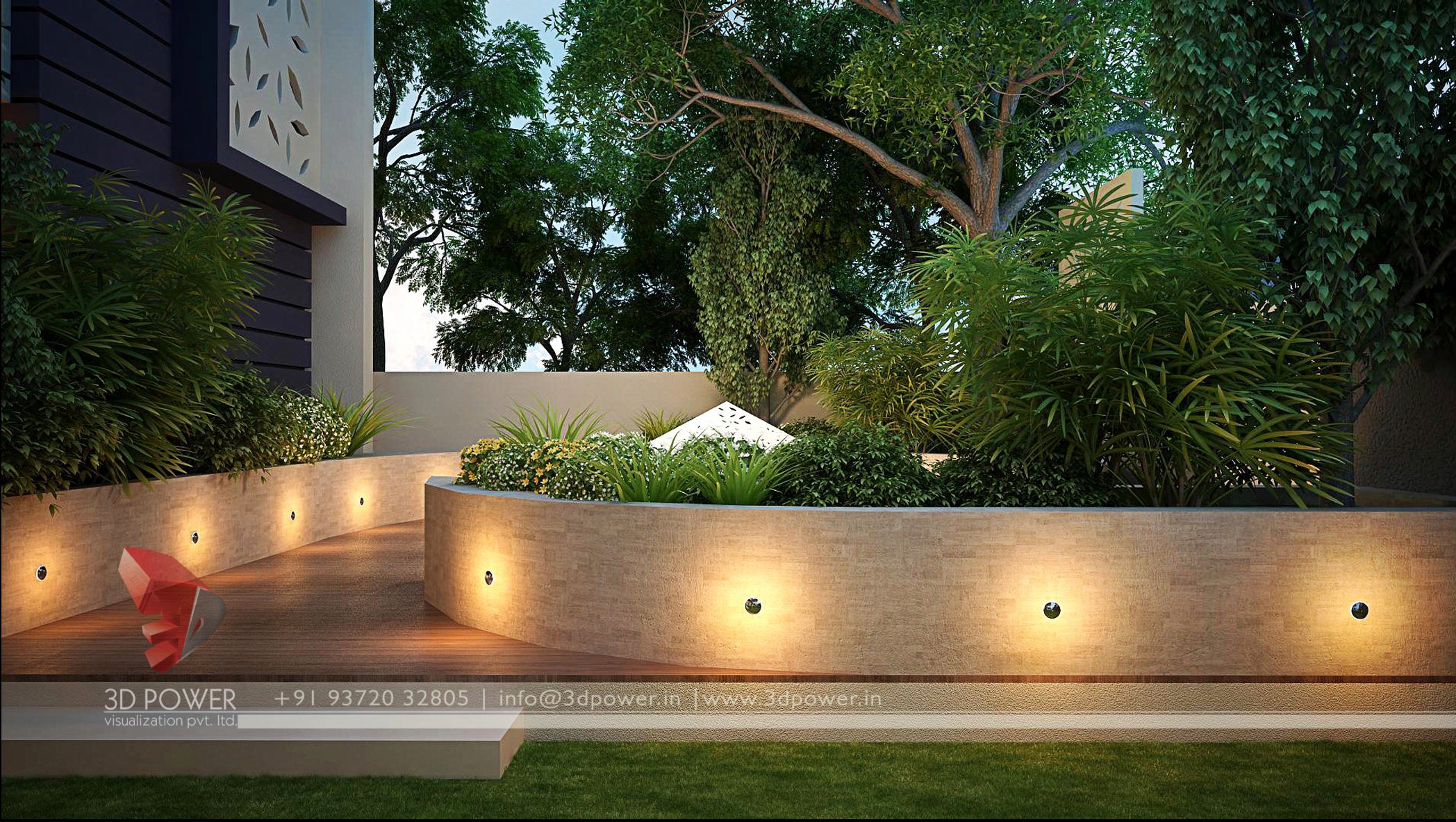 bungalow architectural rendering top 3d walkthrough rendering-13