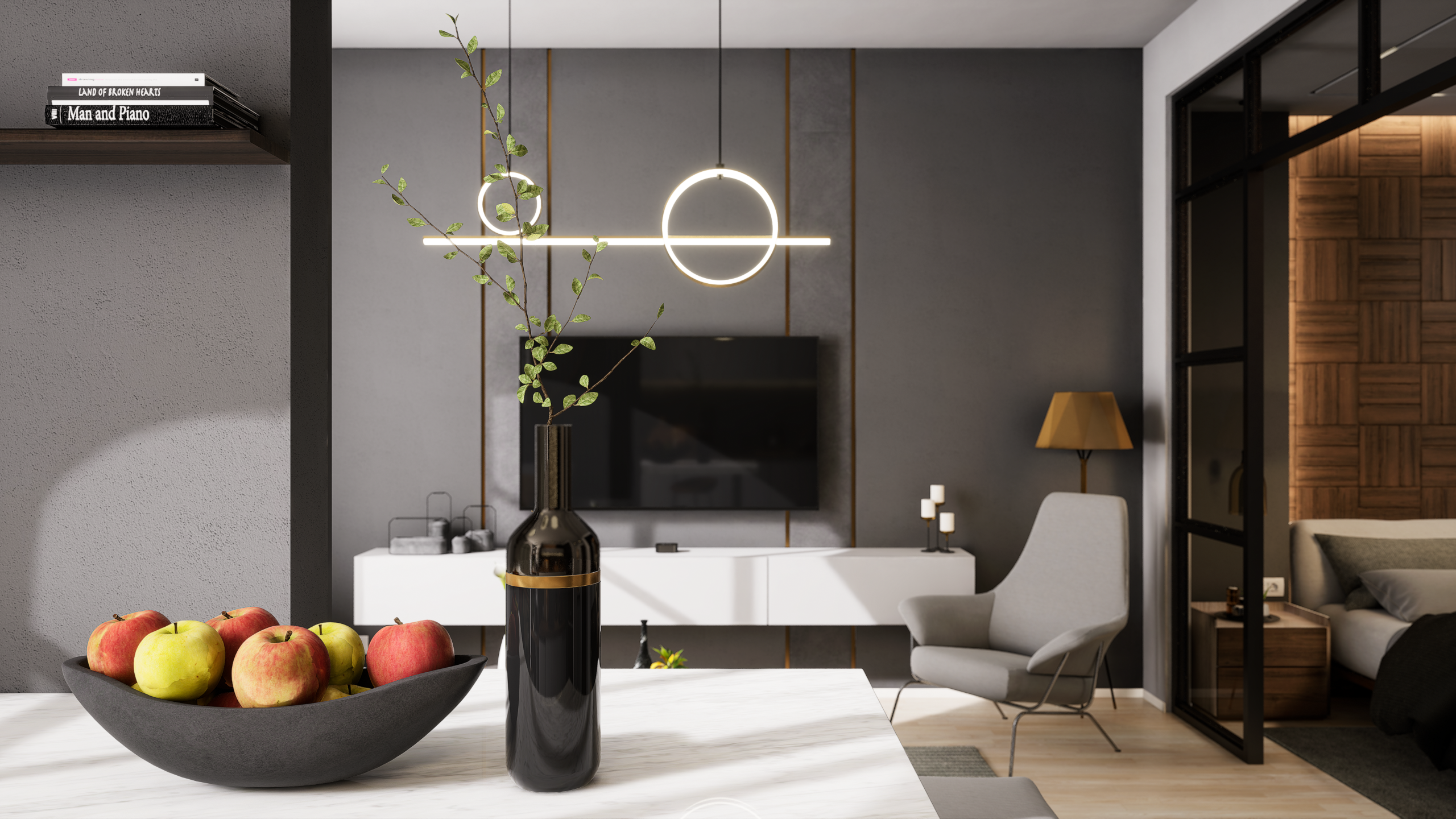 紧凑型居住室内丨Ar Tanzeel Amjad-17