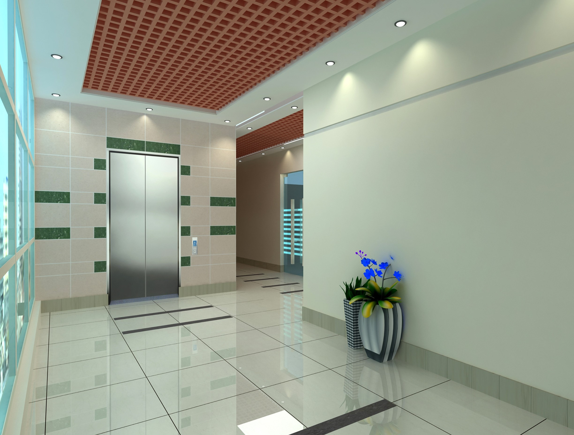 Lift Lobby & Duplex Stair 3D-4