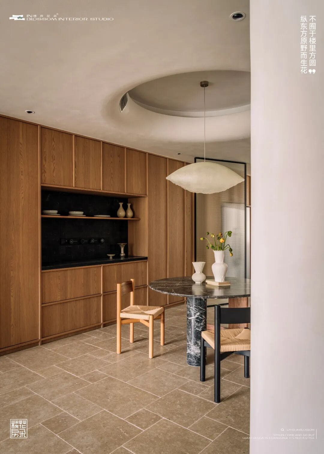 楼房花朵INBLOSSOM|私宅实景案例|舜山府240㎡自然侘寂《本质触觉》-46