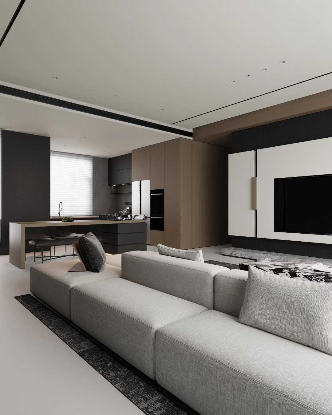 黑白木色结合的意式极简-7