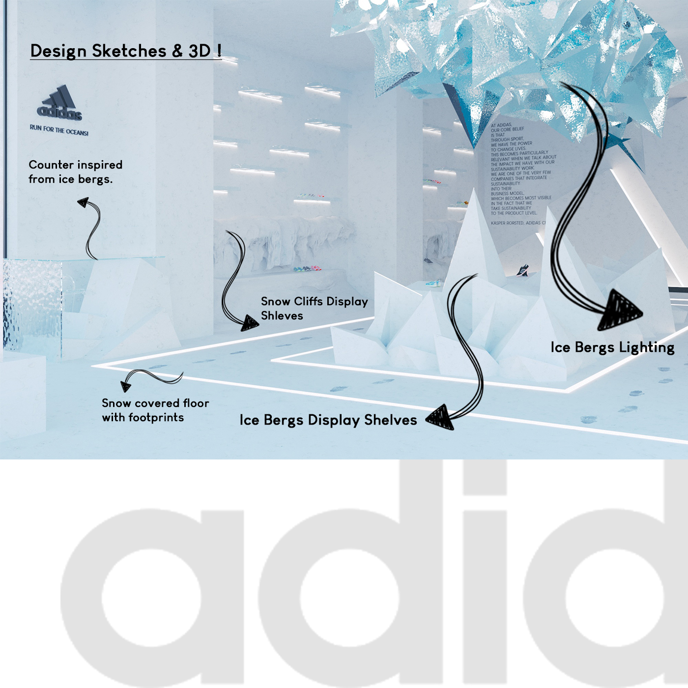 Adidas Sustainable Shoes Branch Interior Design-8