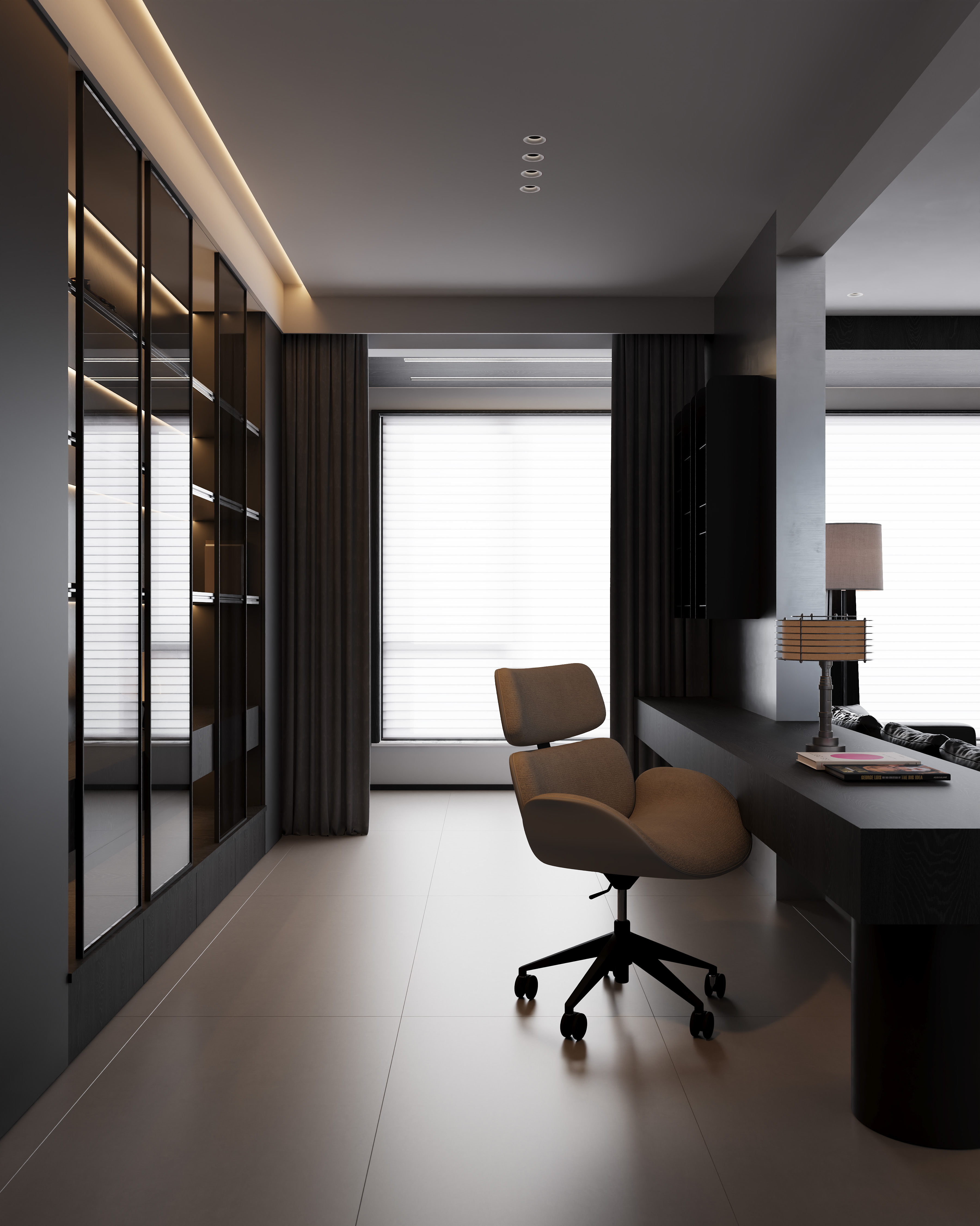 意式大平层设计案例（现代风格客餐厅）-20