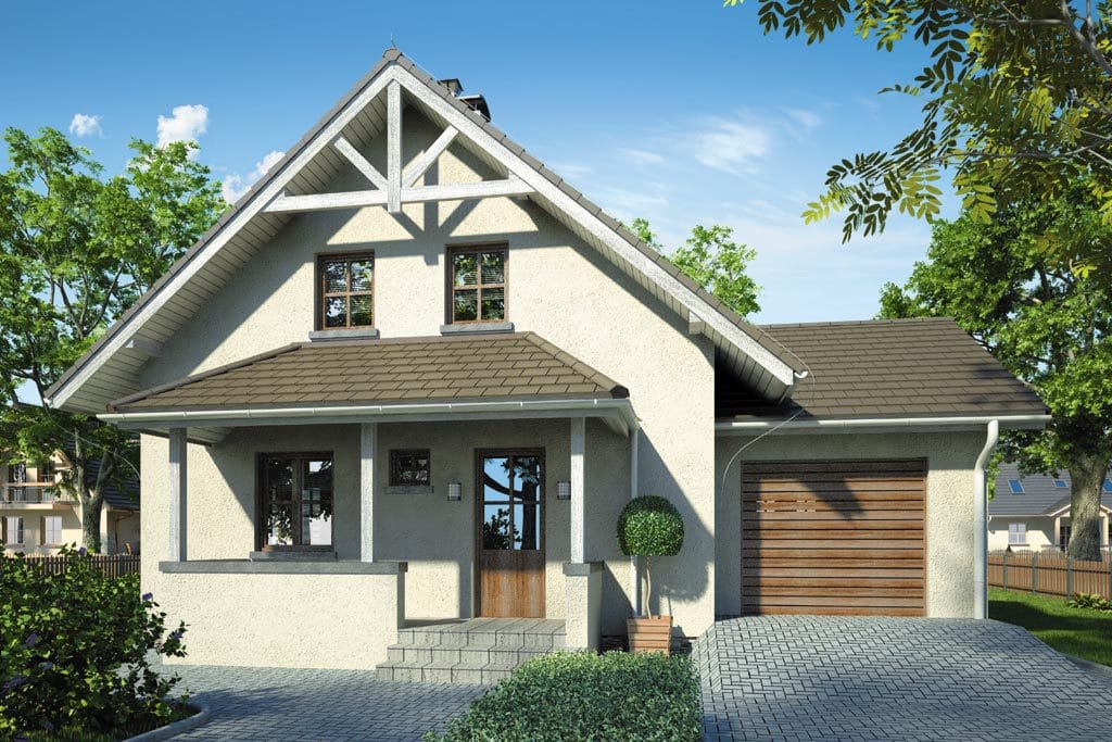 Проект мансардного дома с гаражом «КМ-81» - Antei.by-6