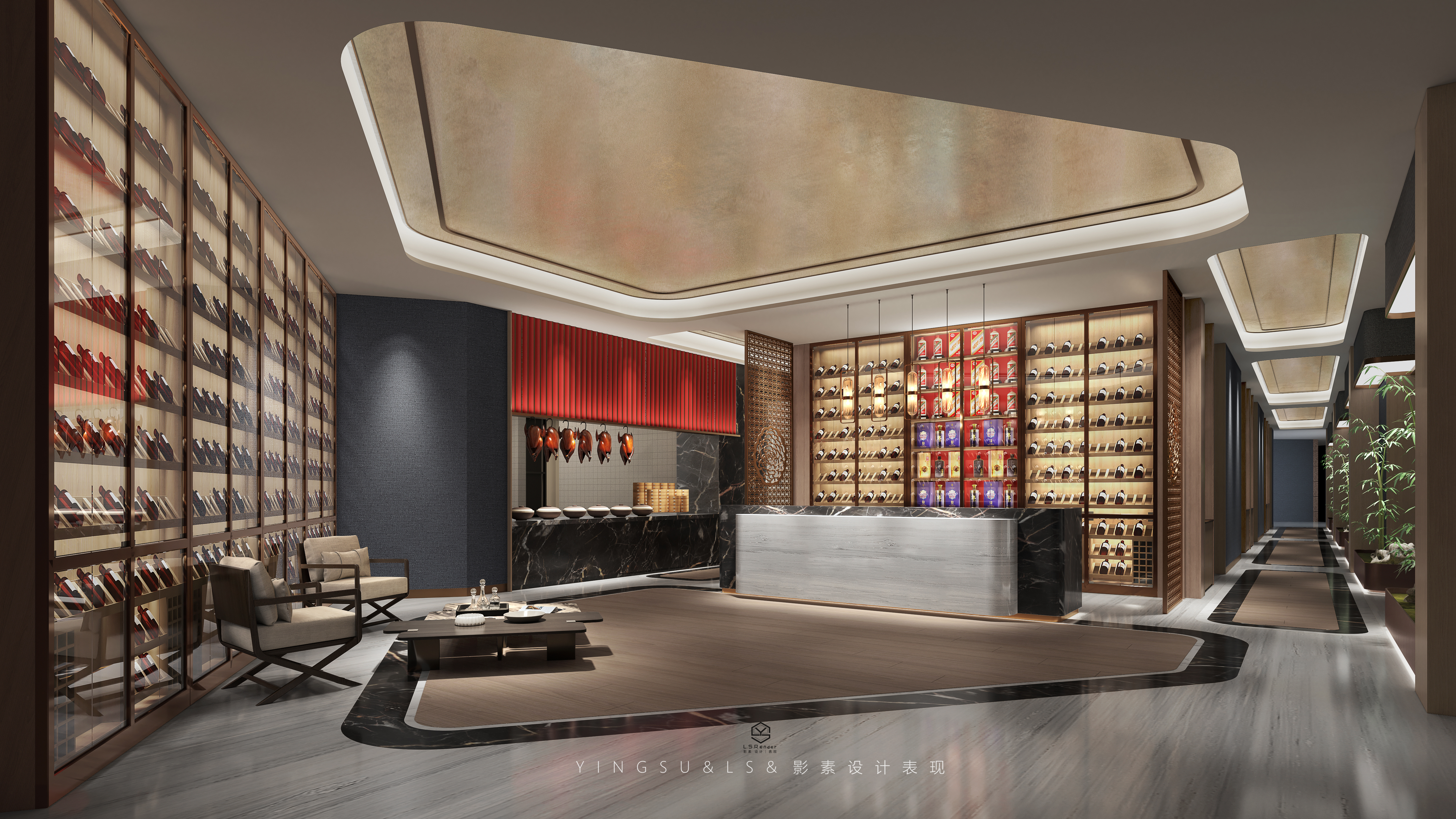 双流大蓉和餐厅设计丨影素设计-12