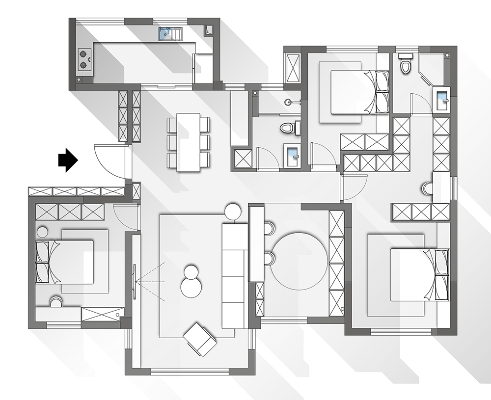 私宅:意式极简,简而非凡丨中国自贡丨名筑设计-30