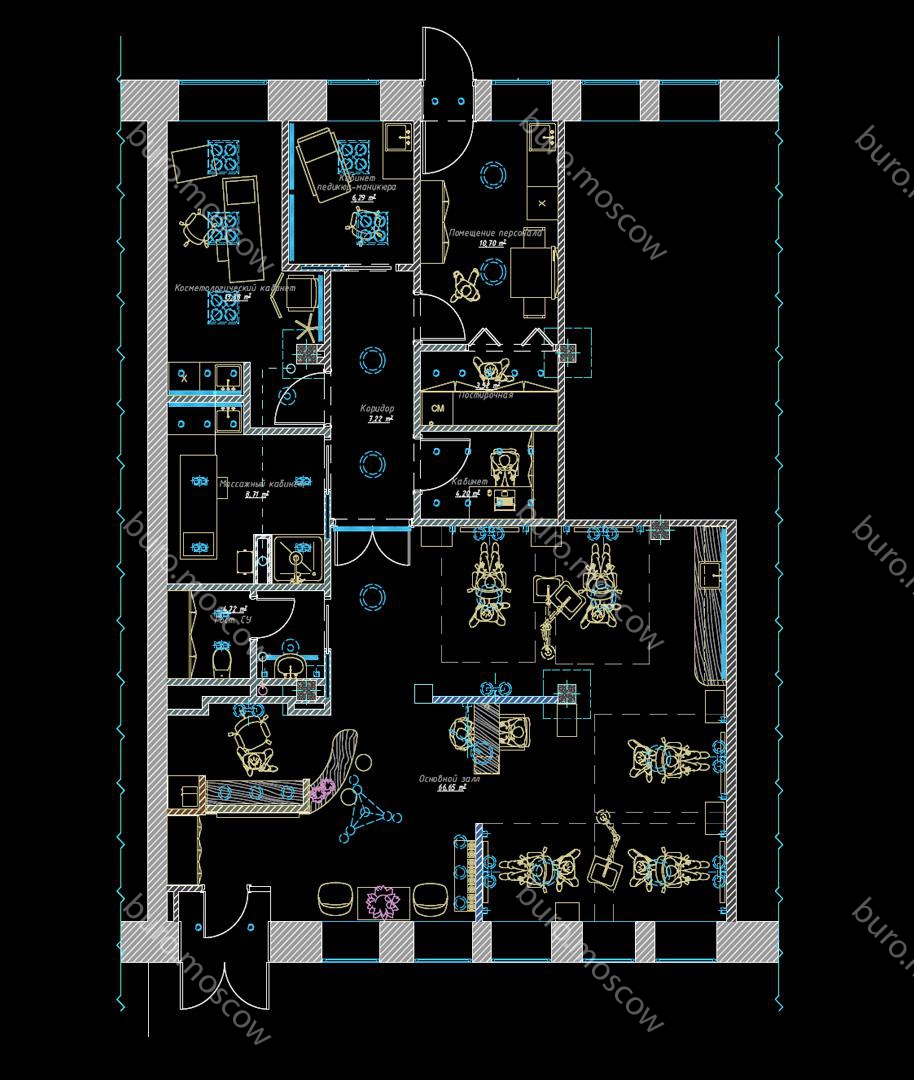 Loft Beauty Moscow 美容美发沙龙设计丨俄罗斯莫斯科-5