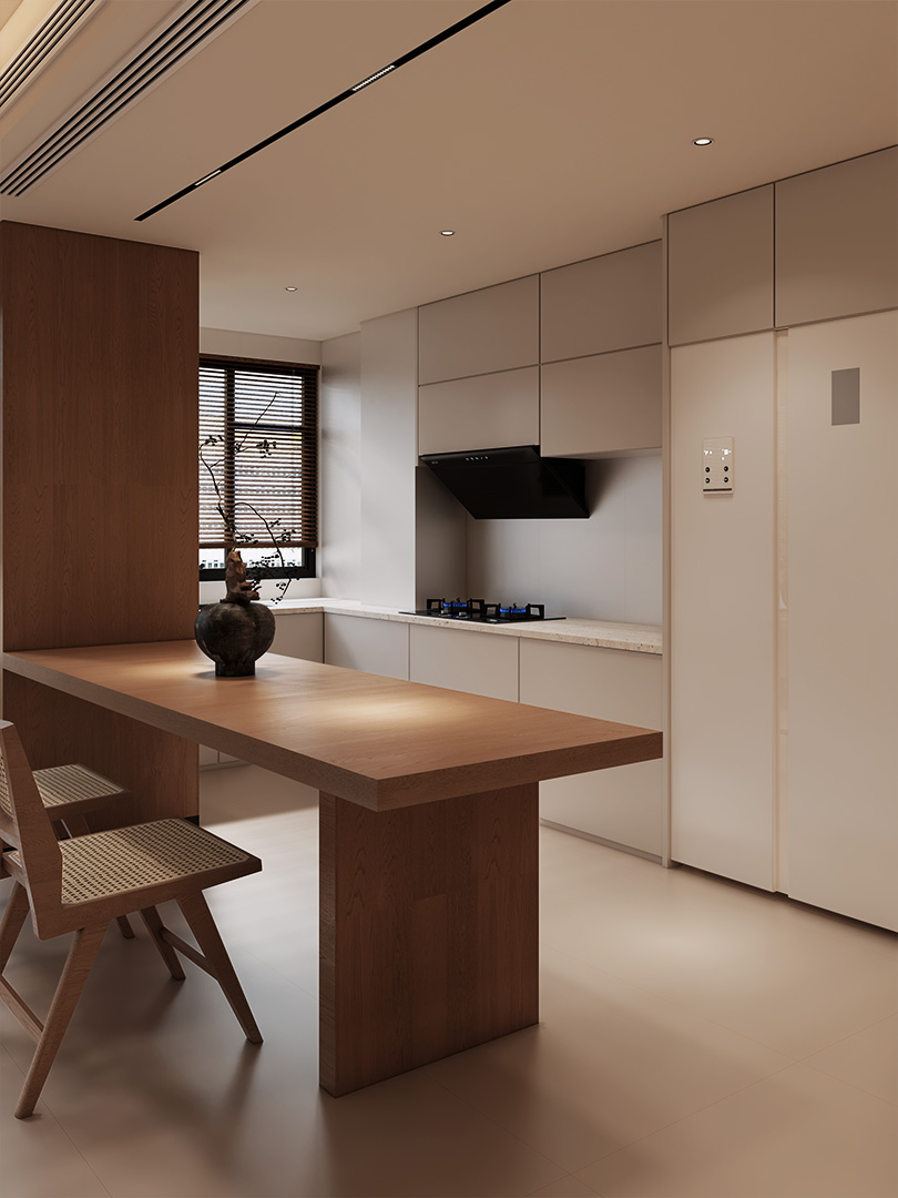 207㎡跃层胡桃木诧寂风：“温暖”是家的小永远-4