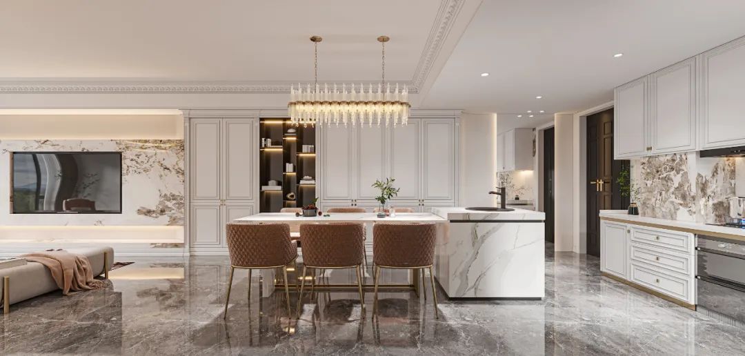 阅山湖·云著美式轻奢住宅设计丨介白设计工作室-2