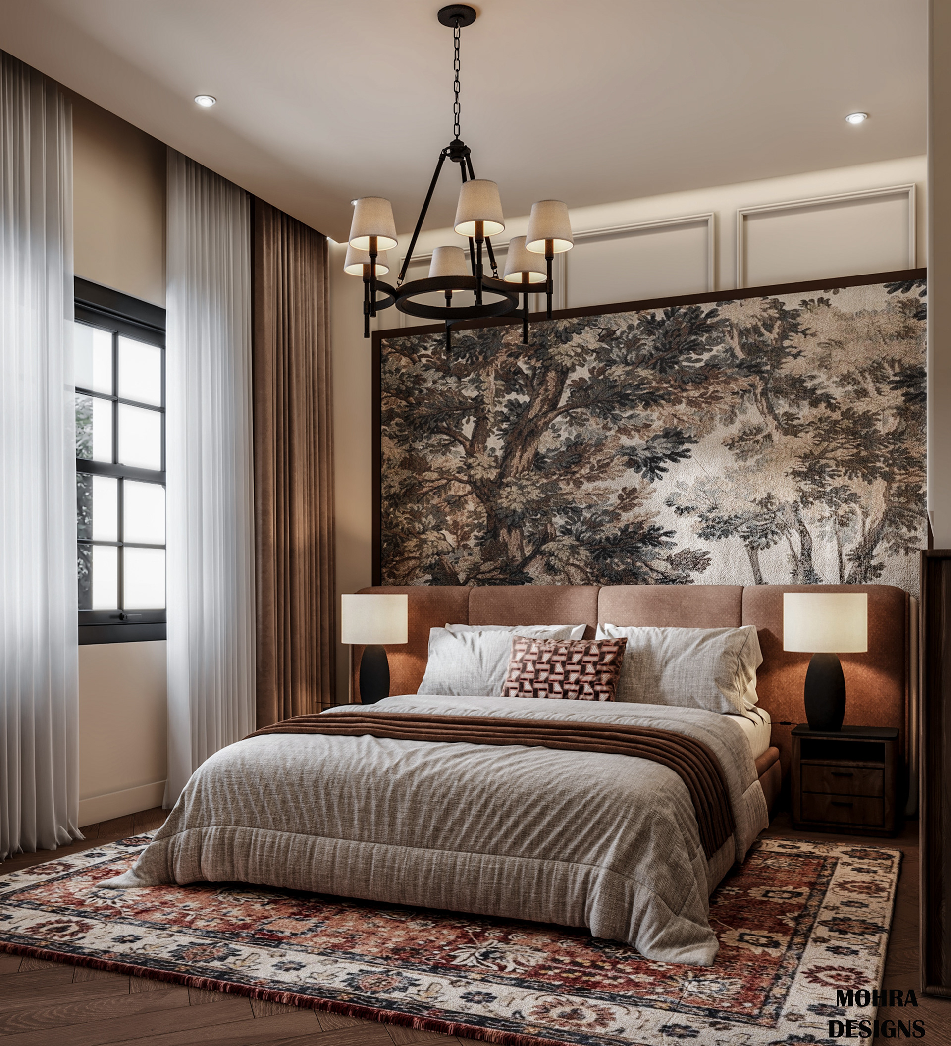 法式卧室及更衣室设计丨埃及开罗-7