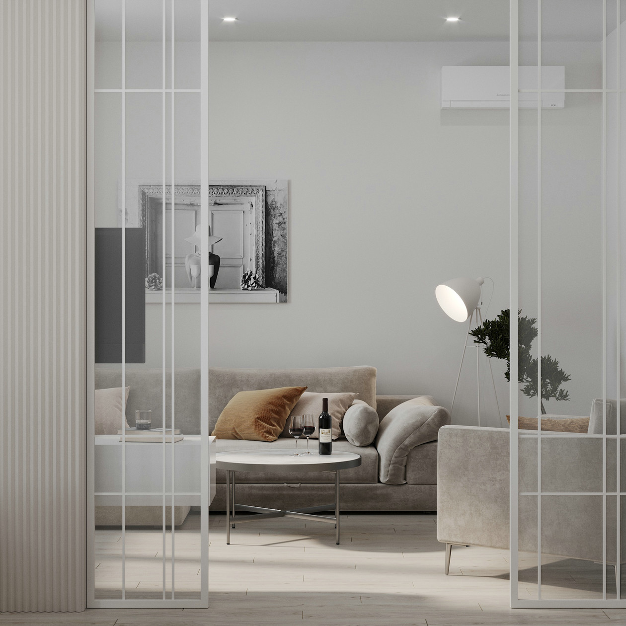 乌克兰--76㎡白色系空间设计-0