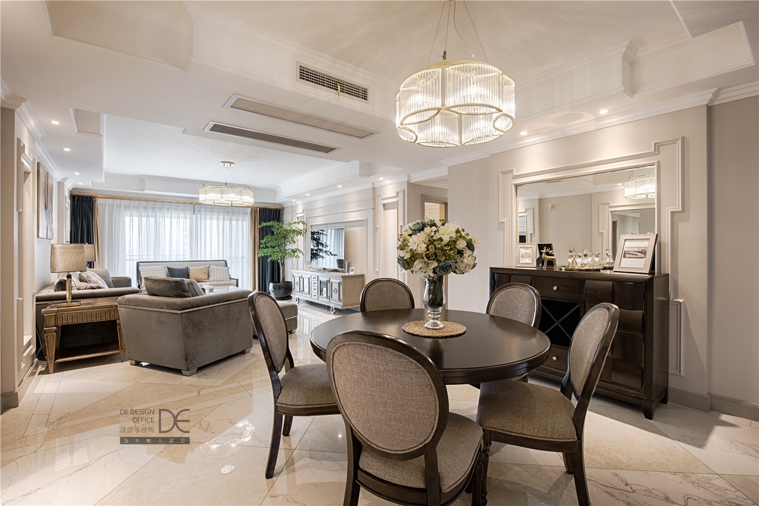 170㎡棕榈泉国际花园法式轻奢住宅  DE设计事务所-43