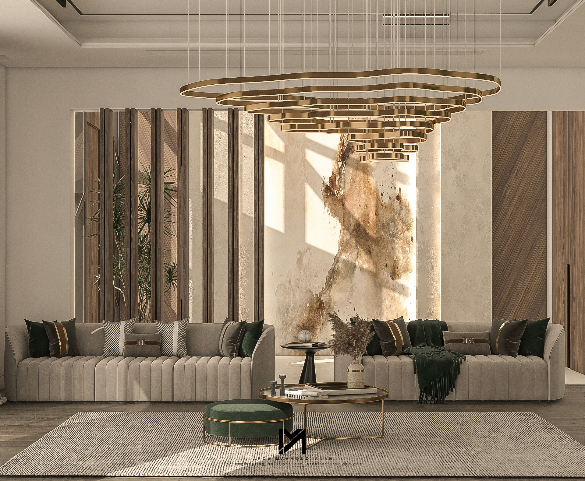 MODERN LIVING ROOM WITHE OPEN SPACE - UAE-2