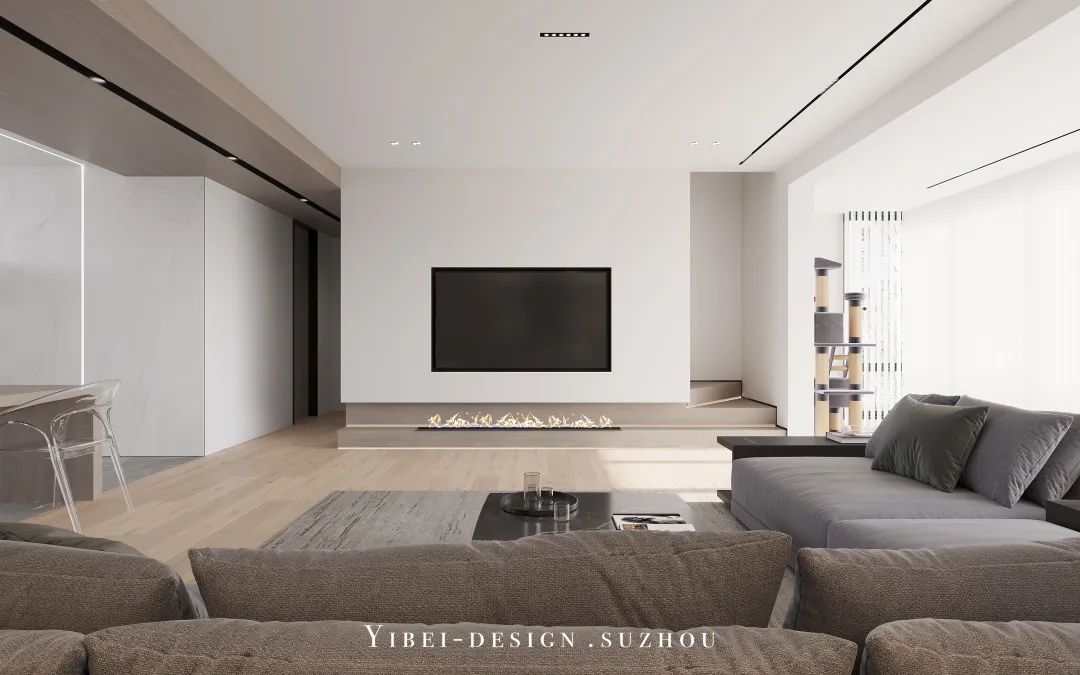 现代简约复式空间设计丨中国苏州丨YIBEI DESIGN-13