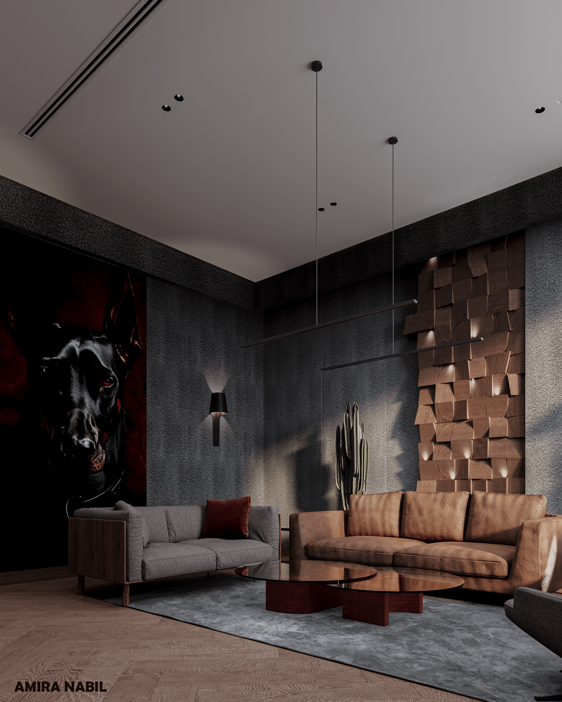 BOLD Contemporary Industrial LIVING ROOM-11