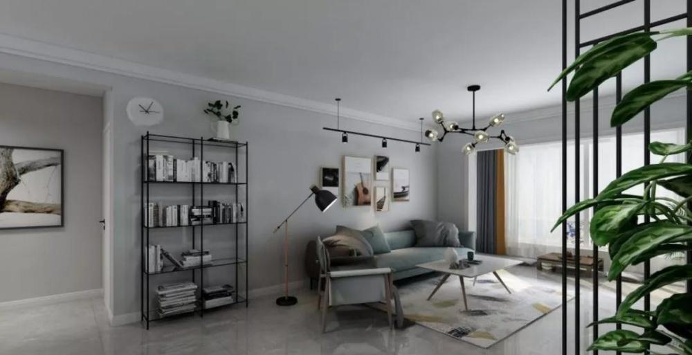 现代简约家居,暖灰大理石空间设计-2