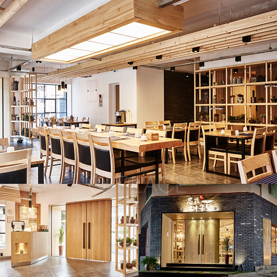 40 平高级餐厅室内设计案例 | 精致木质空间-1