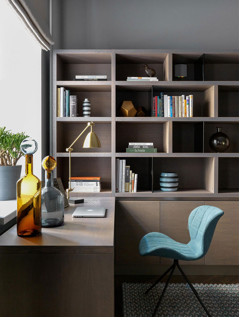 莫斯科120㎡幽雅的深色调公寓-13