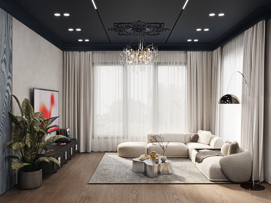 厨房 起居空间 · 公寓丨Alisa Ostapnko-4