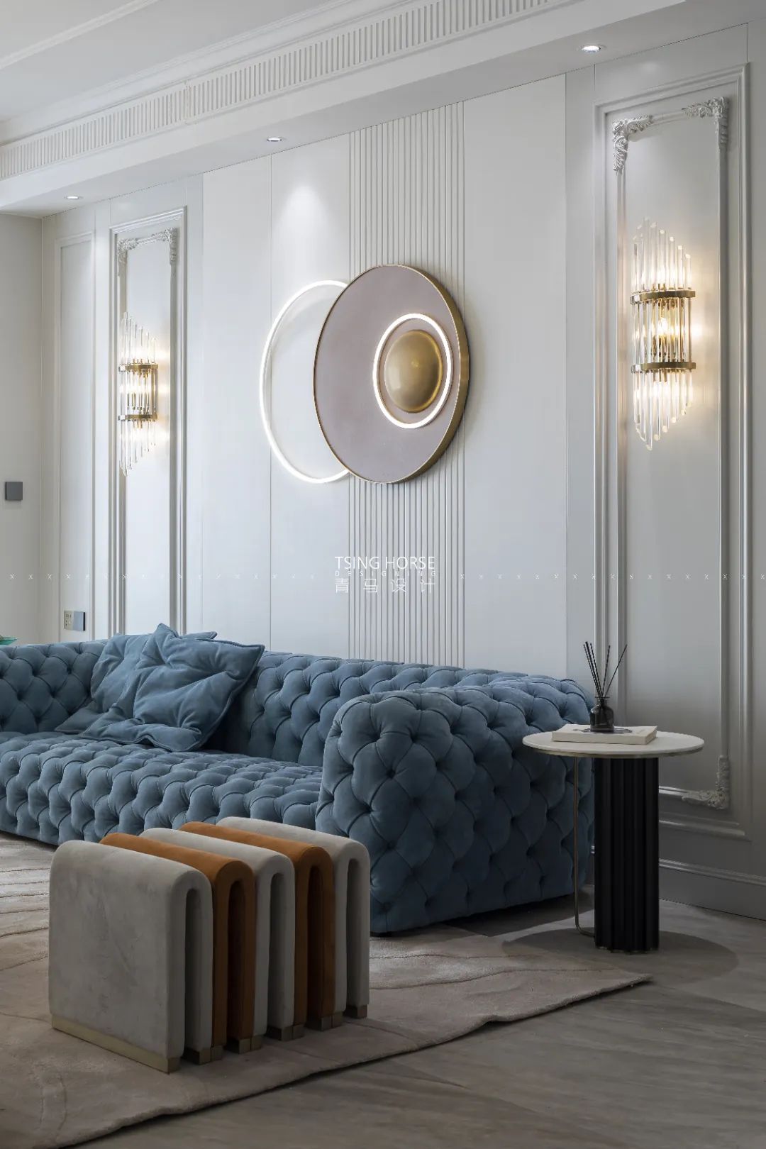 鼎鑫万和法式奢华大平层设计丨苏怡人,王清玉设计团队-7