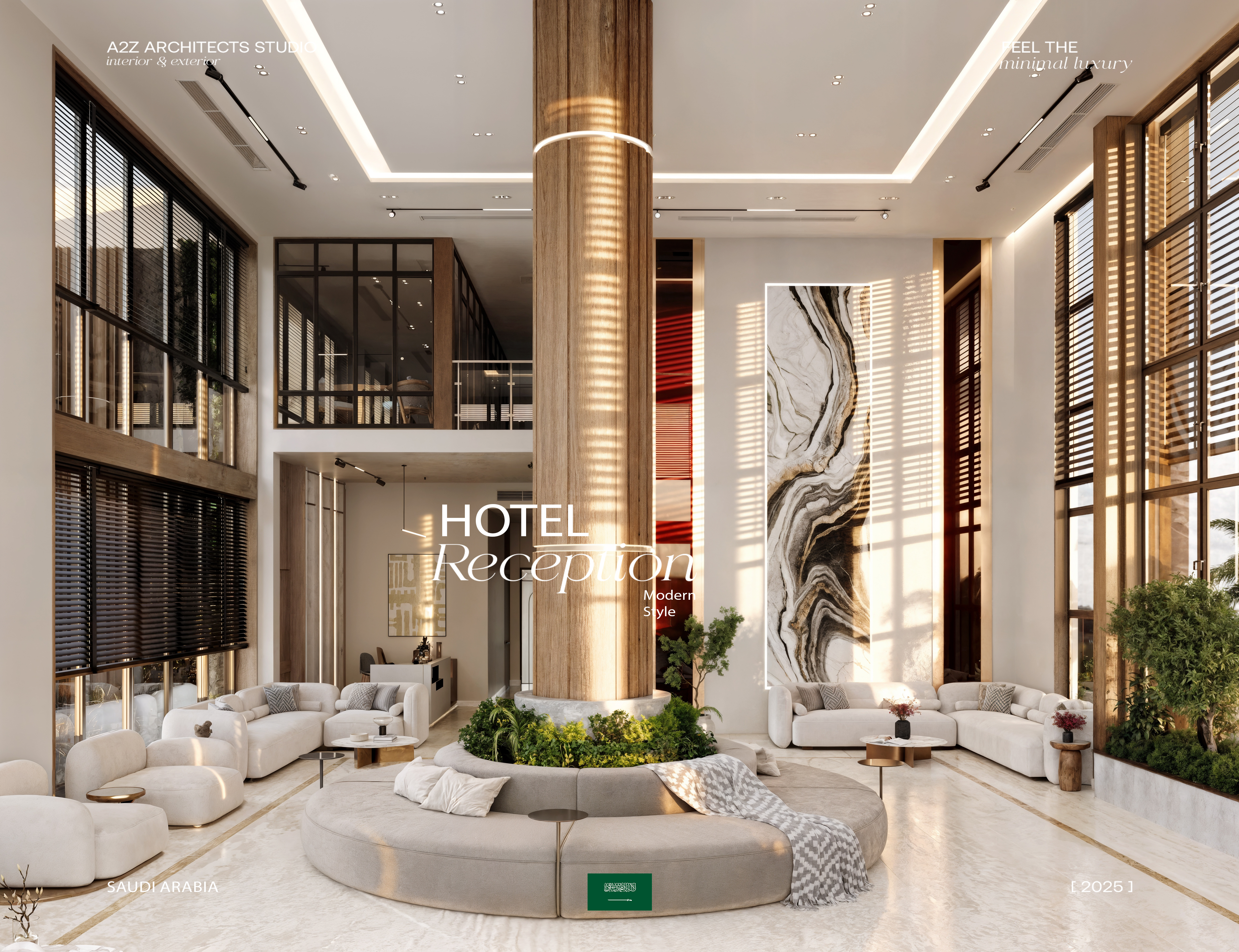 现代酒店接待处丨沙特阿拉伯丨A2Z Architects-7