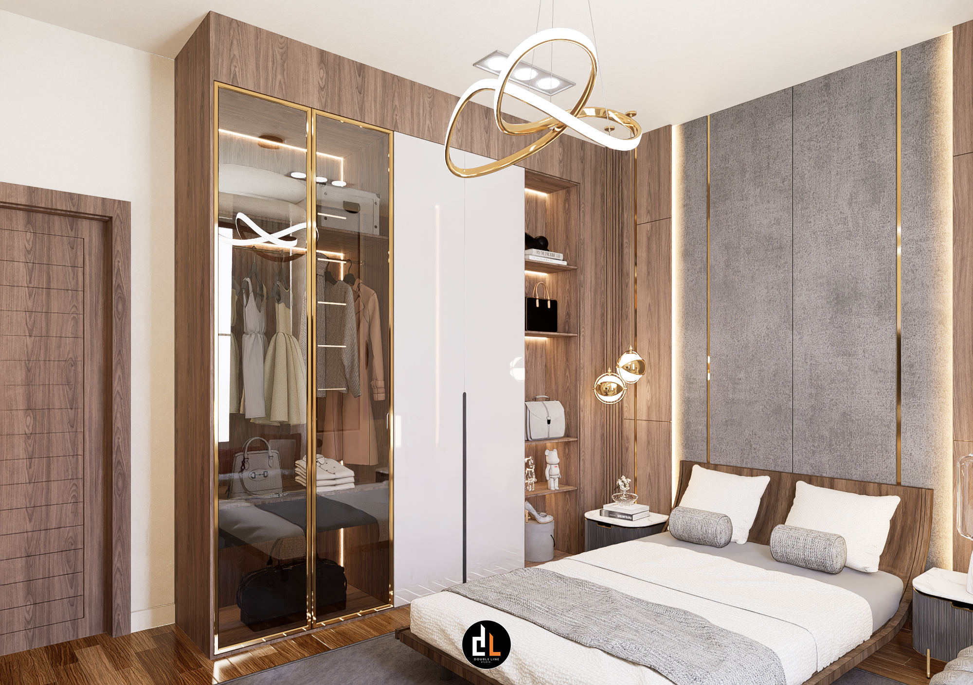 女孩卧室  O 西部公寓丨DL 工作室-12