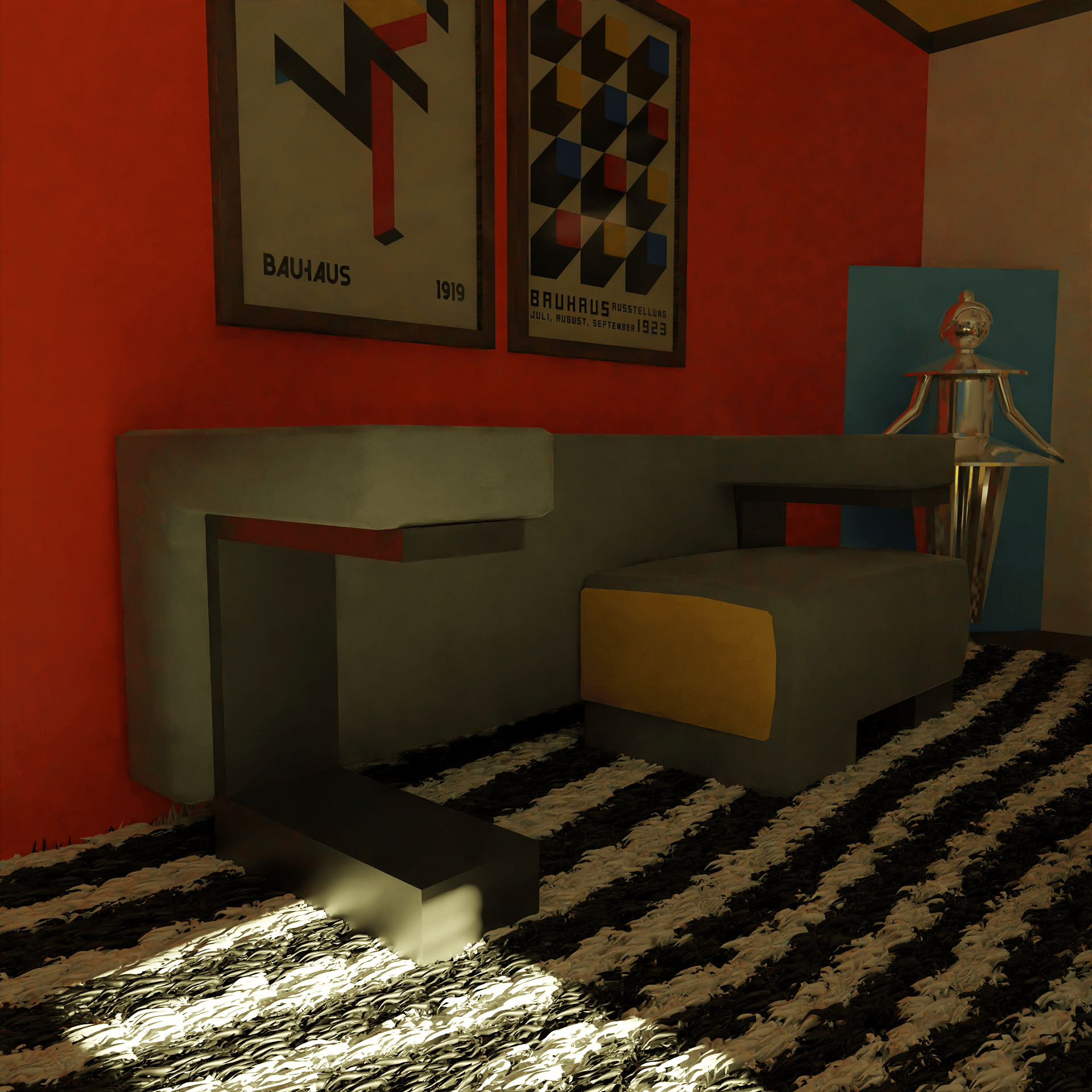 残疾人厨房与客厅室内设计项目丨Mykyta Lytovchenko-12