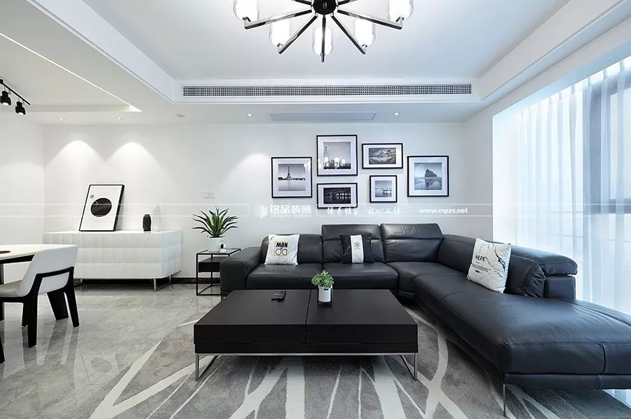 现代风格六合天寓，黑白色调演绎高级感生活-0