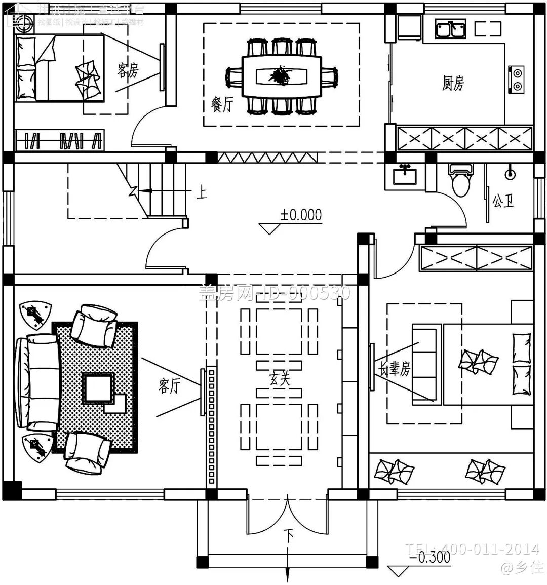 【设计师案例】土建参考造价55万，面宽12m×进深11m江苏苏州二层欧式别墅-17
