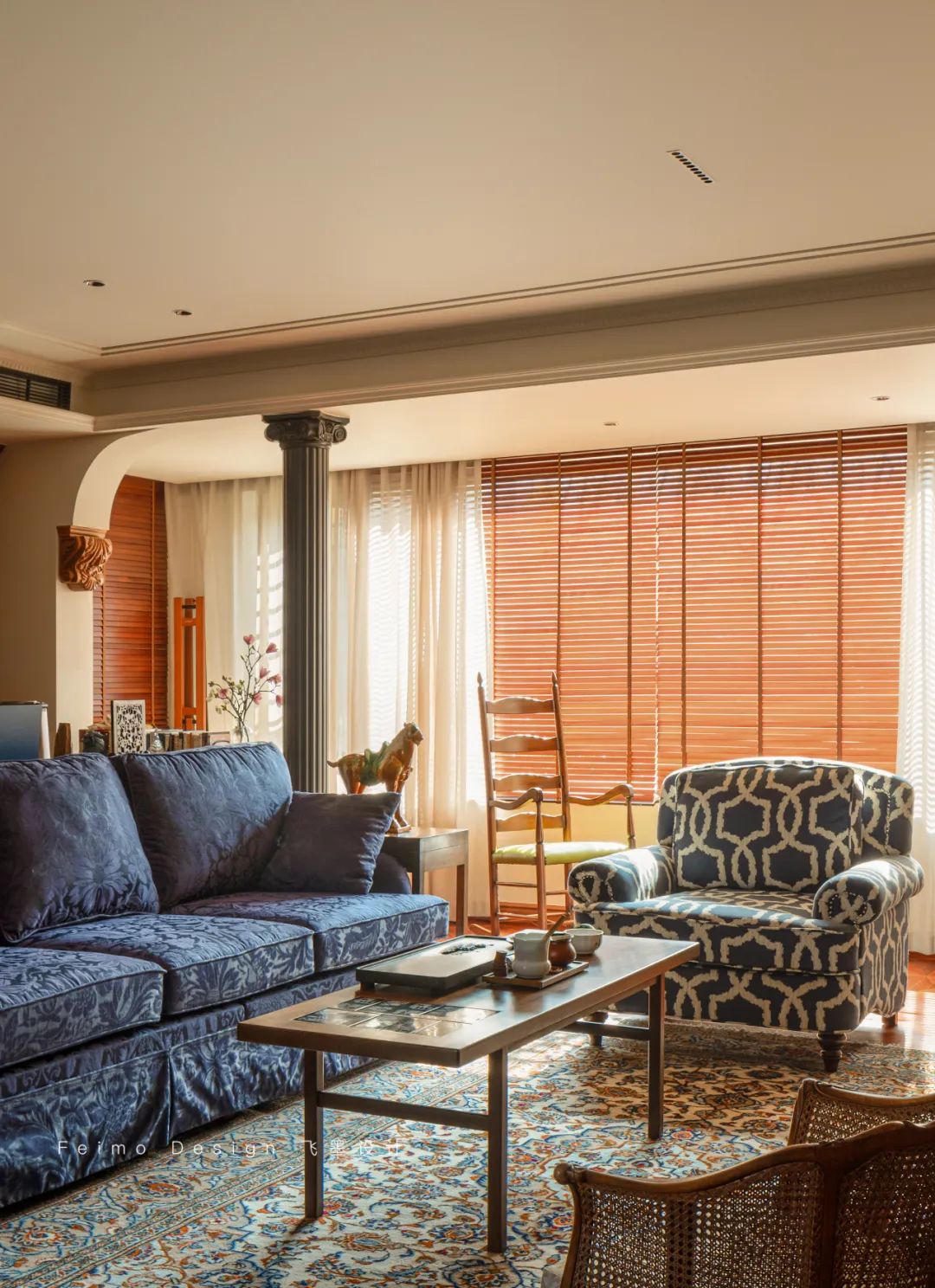 淮南南山里139㎡复古南洋风家居设计,藏身图书馆的定制生活-25