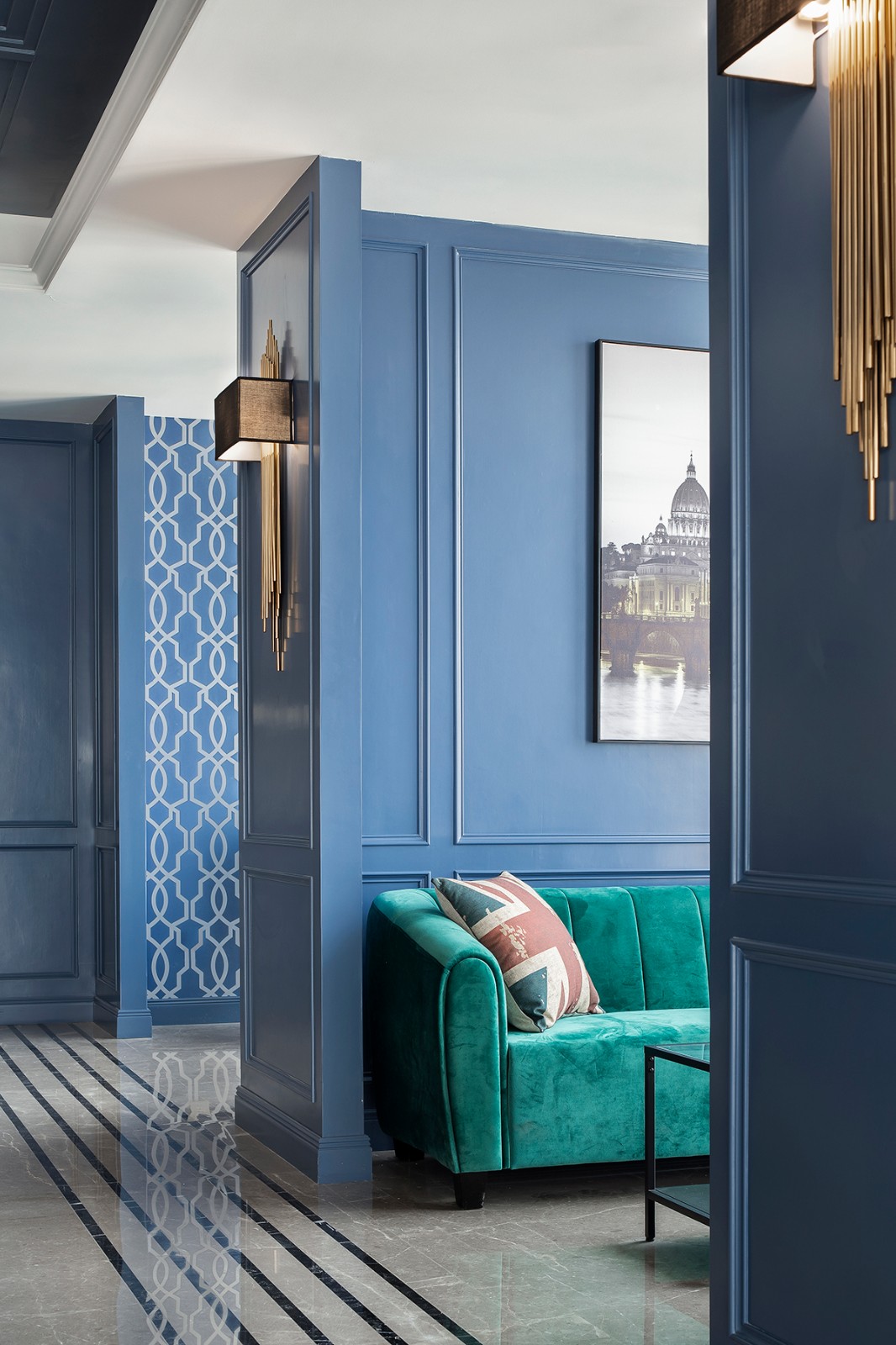 黄铜 复古蓝，营造现代精致空间  太合南方设计-32