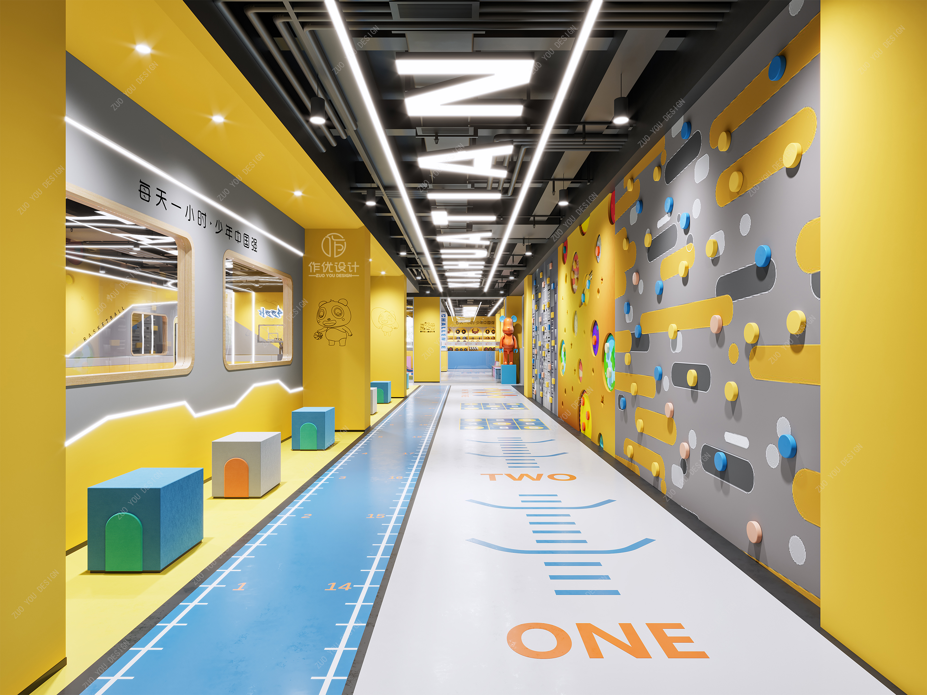 夏花田儿童运动馆丨中国茂名丨作优设计团队-12