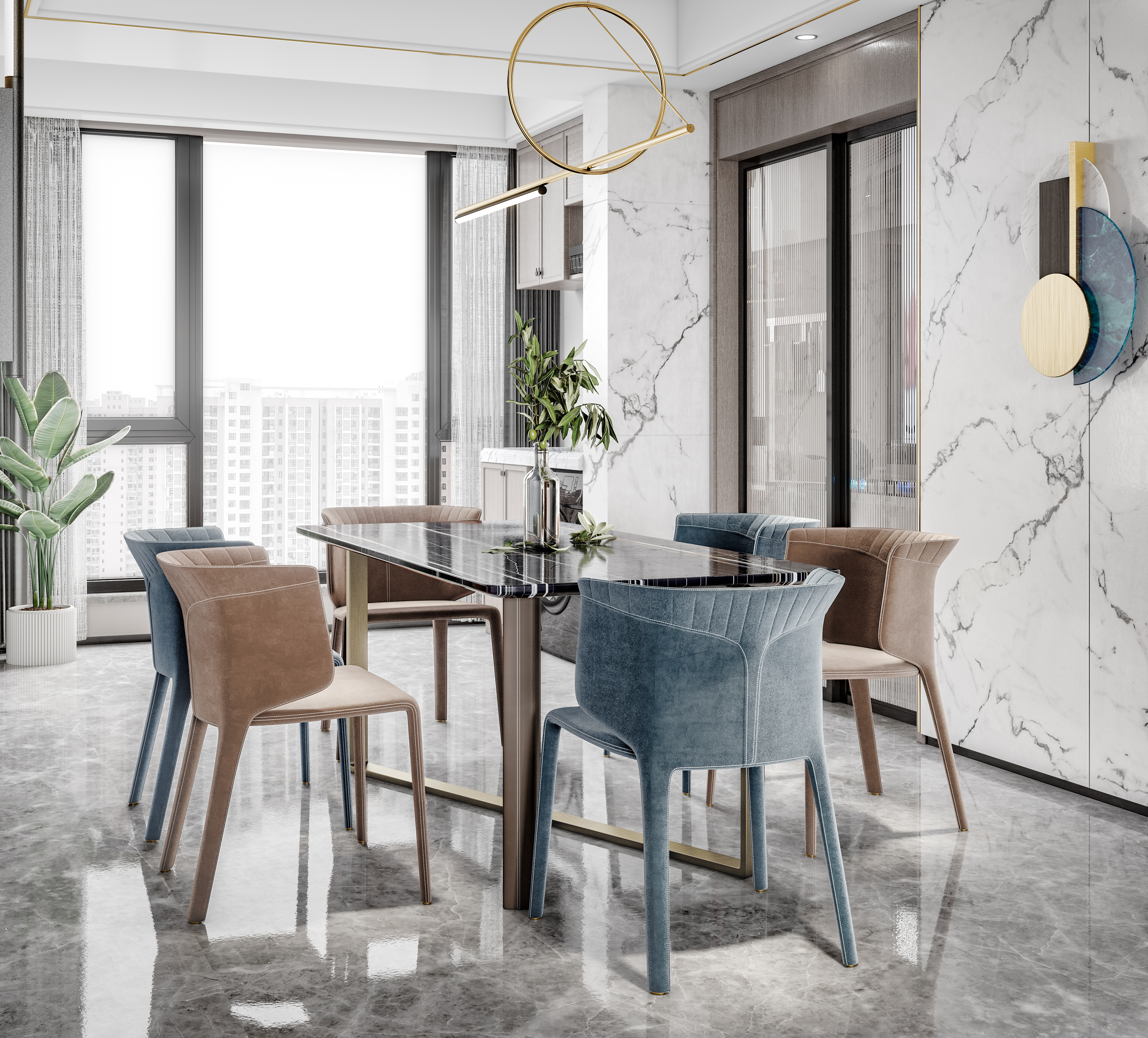 现代蓝莓松饼风家居设计-9